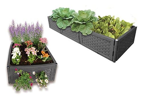 UPP Multifunctional Raised Bed Kid | Get Started with Raised Bed Gardening | Use Also as Composter or Sand Pit | Easy to Set Up & Expandable [4 walls, Anthracite]