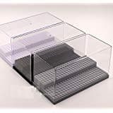 fairbridge Acrylic Display Case/Box 2 Steps Perspex Dust Proof Show Vinylmation for Toys. New and Safe Packaging, Never Crack. (Grey)