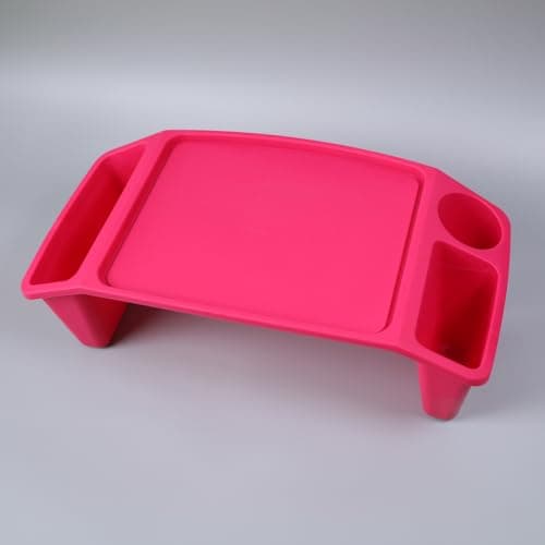 Basicwise QI003253P Kids Lap Desk Tray, Portable Activity Table, Pink