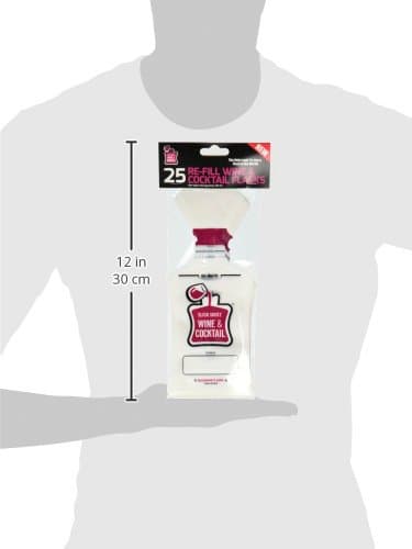 Slick Shotz WCPACK25 25Refill Wine Flask, White