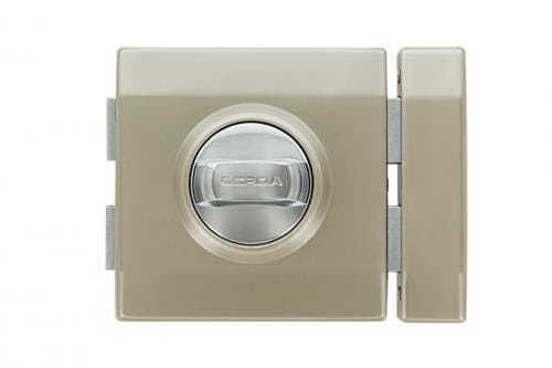 GERDA High Security Single Cylindre, Surface Mounted Door Lock Home Office Shop 4 Keys G1000 (Satin Nickel)