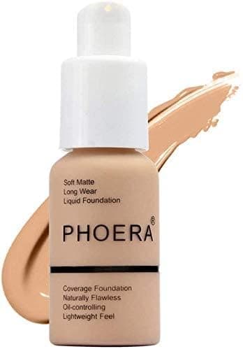 Foundation, Full Coverage Foundation, Soft Matte, Foundation Makeup Flawless Cream Smooth Long Lasting 24HR Waterproof and Blendable 30ml (#104 Buff Beige)