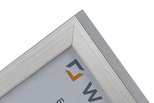 Wall Space A5 Photo Frame | Modern Silver A5 Frame | 210 x 148 mm | Silver Wooden Frame with Real Glass