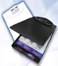 CLIPBOARD CALCULATOR WITH DOCUMENT STORAGE HOLDER