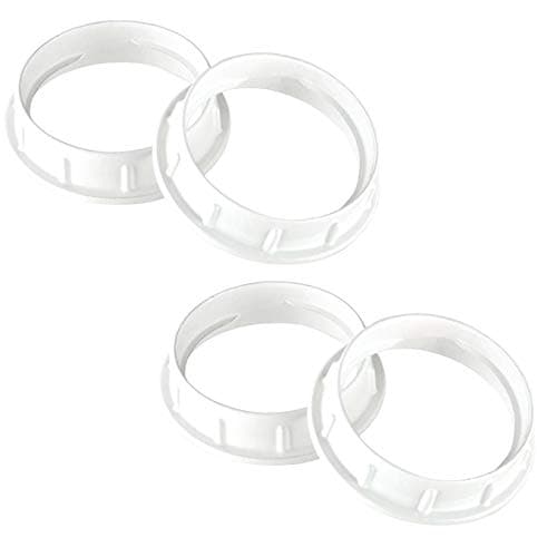 DYSMIO Lighting Socket for Medium Base 2-Inch Aluminum Threaded Socket Ring - 4 Pack