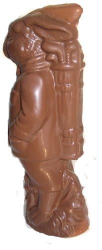 Chocolate Golfer Easter Bunny 9oz Solid Chocolate, Milk Chocolate