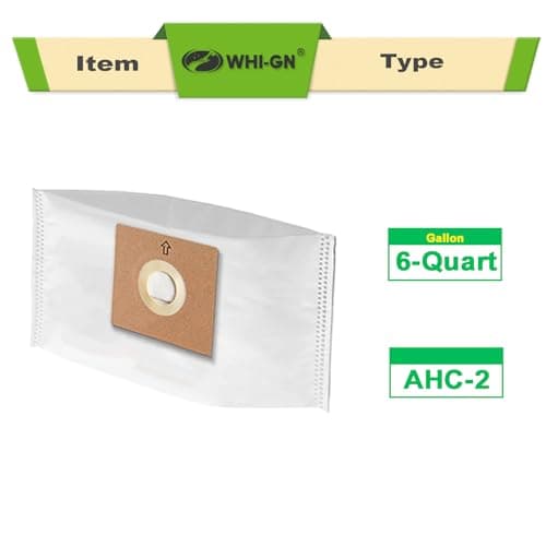 AHC-2 Replacement HEPA Filter Bags, compatible with 6-Quart Atrix AHC-1 Turbo Red Vacuum (15 Pack)