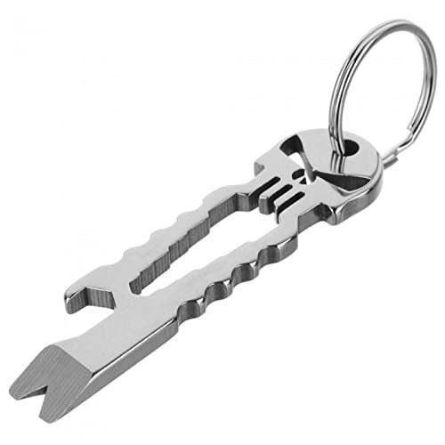 Airven Pocket Size Keychain EDC Multi Function Bottle Openner Tools Set - Silver