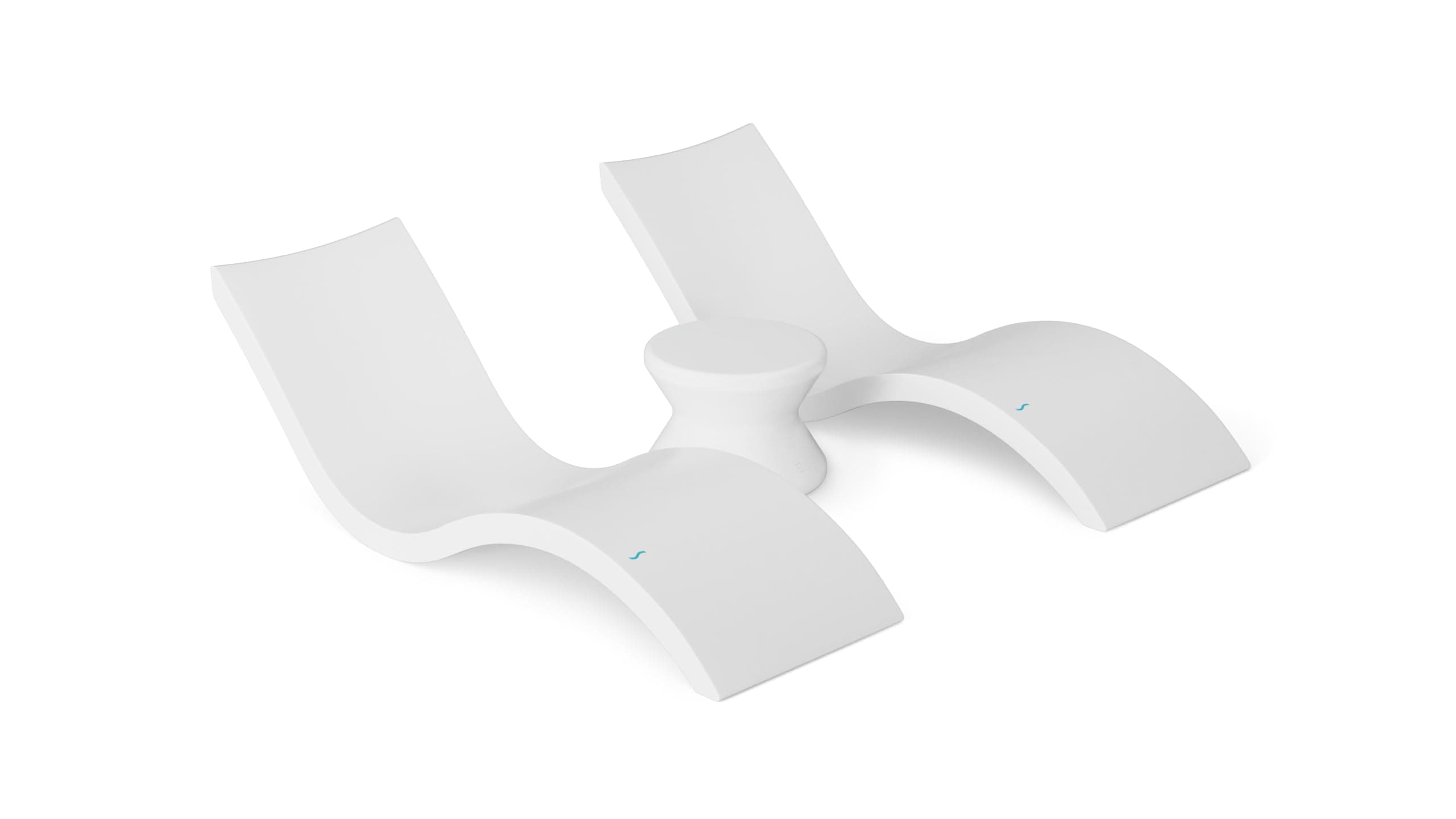 - Oasis Chaise Lounger Set - Includes 2 Chaises + 1 Side Table (no Hole) - Inside Pool & Sun Shelf Lounge Chair - Designed for Shallow Shelves Up to 9” - No Metal - Safe for All Pools - All Weather