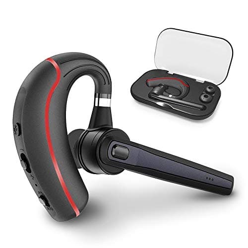 Wireless Headset, Hands Free Wireless Earpiece V5.0 with Microphone and Mute Key for Business/Office/Driving Calling, Support Siri/Google/Cortana Voice Assistant