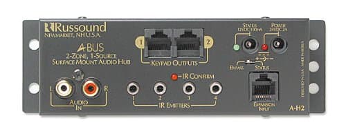 Russound A-H2 1-source, 2-zone in-wall A-BUS distribution hub