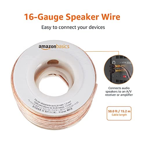 AmazonBasics 16-Gauge Speaker Wire - 50 Feet