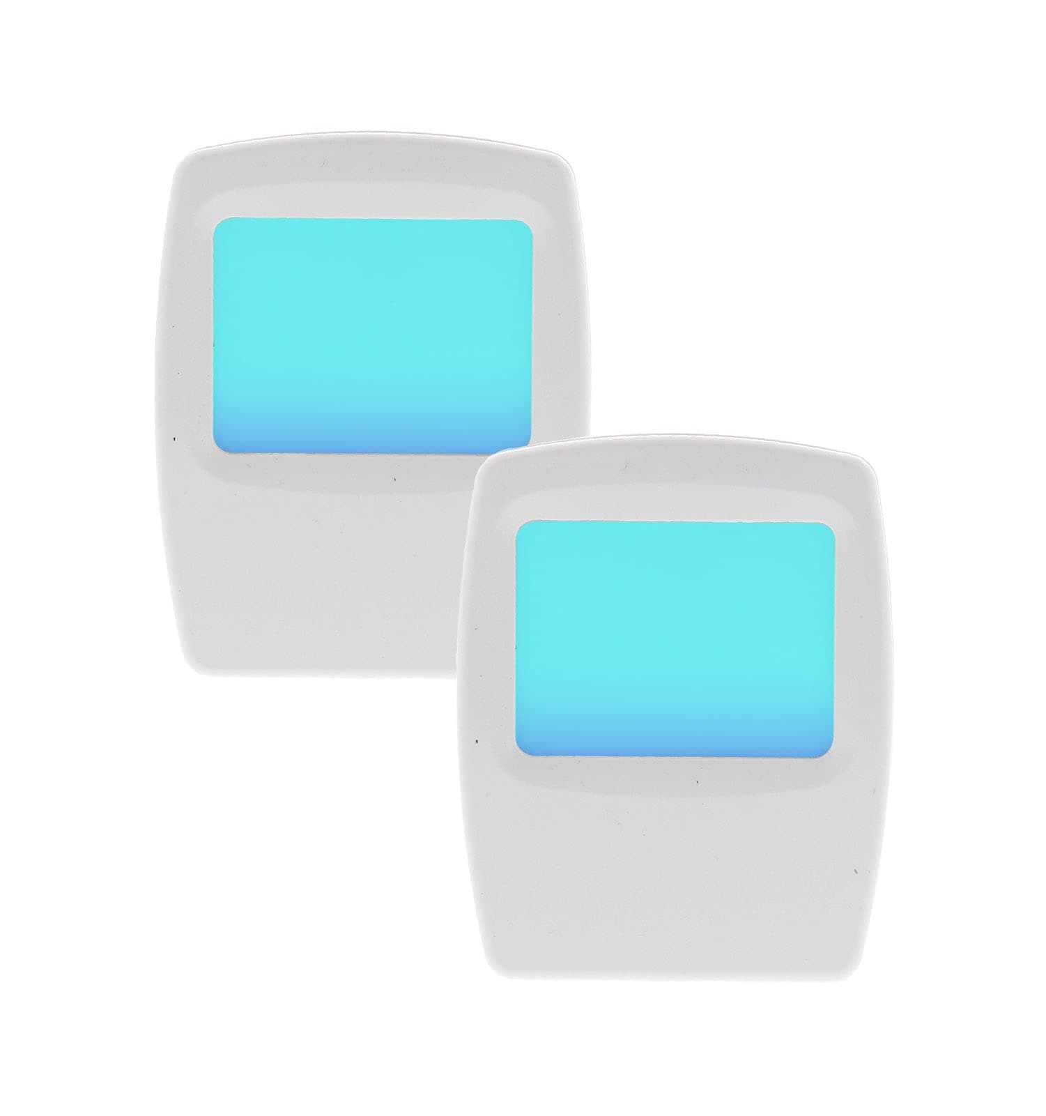 Amerelle Always-On Blue Night Light, 2 Pack (71282) - Slim, Plug-in, LED Light with a Soft, Cool Blue Glow - Suitable for Bedrooms, Bathrooms, Hallways, Kitchen, or Nursery
