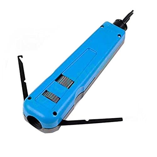 Bemodst Impact Punch Down Tool with 110/66 Blades for Network Cables Cat5e Cat6 (Blue)