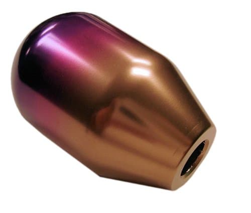 VMS Racing 10x1.5mm Thread Threaded 6 Speed Titanium Burn Type-R Shift KNOB Billet Aluminum Compatible with Honda Civic 02-05 2002-2005