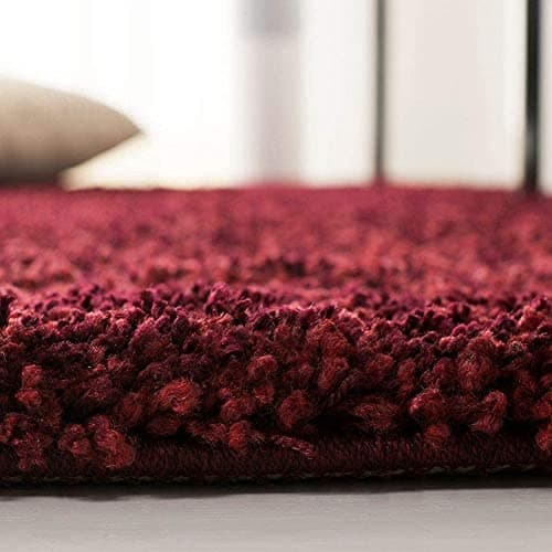 Super Soft Primium Quality Microfiber Rectangular Shagg Carpet Collection With 2 Inch Pile Height For Floor Carpet Size 8X10 Feet Colour Maroon