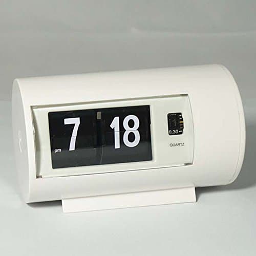 Retro Table Clock Auto Flip Clock 12 Hours AM/PM Format Display Timepiece Desk Clock Flip Page Turning Clocks