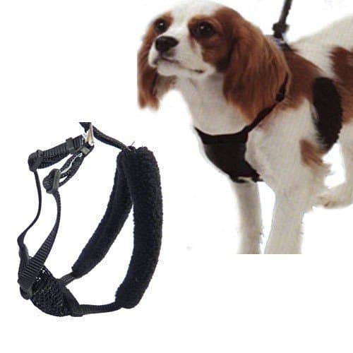 Medium Black Anti Pull Mesh Dog Harness Neck Sizes 10"-16"