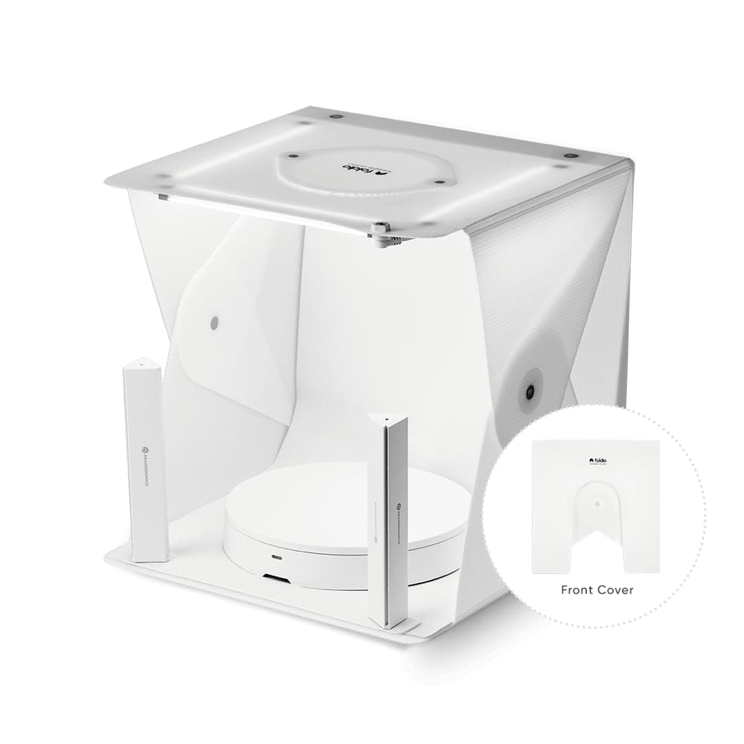 Foldio2 Plus + 360 Studio Set (15inch Photo lightbox Studio with 360 Photography Turntable Set / 15" Photo Light Box / 10" Bluetooth 360 Turntable Included)