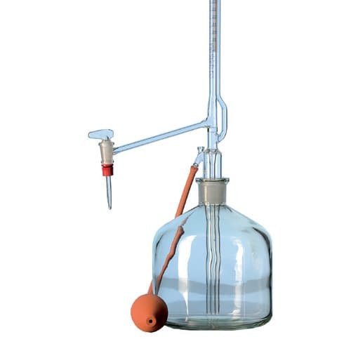 DURAN 24 318 33 5 Automatic Burette Pellet-Type, Side-Positioned Standard Ground Stopcock, 25 ml Capacity