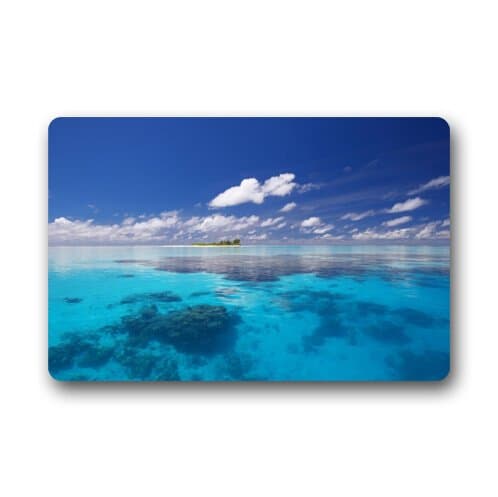 Custom It Lonely Island Rectangular Decorative non slip Doormat 15.7 by 23.6 by 3/16-Inch