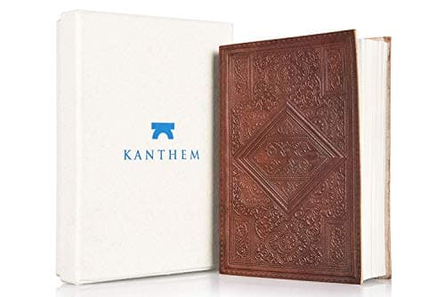 Handmade Leather Journal Notepad – Leather Bound Unlined Notebook To Write In, Travel Diary Art Sketchbook, Cotton Paper 7x5 Inches, Best Gift For Men And Women With Gift Box Included