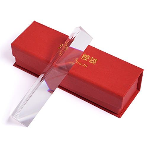 Macolink 6" Optical Glass Triangular Prism for Rainbow Teaching Light Spectrum Physics and Photo Photography Prism -150mm