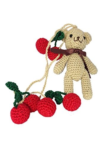 Bear with Cherry Crochet Handmade Doll 3.5