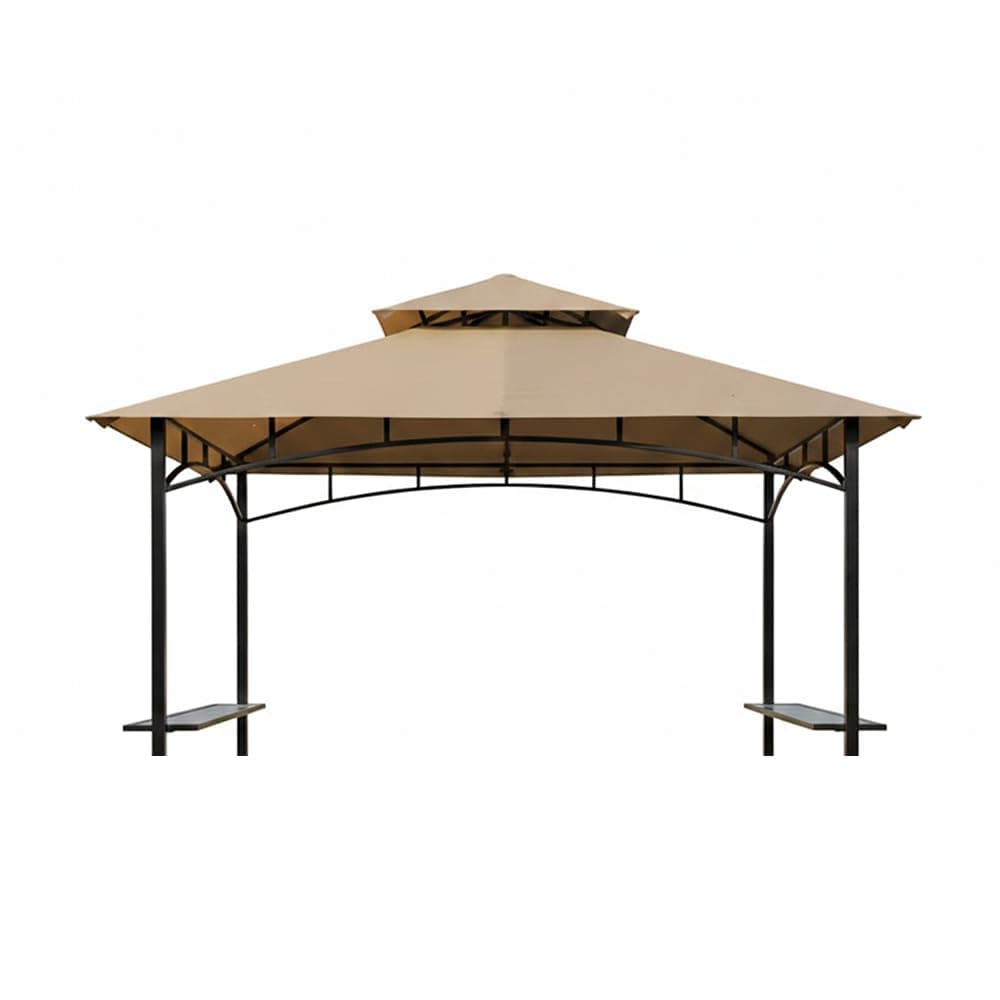 Garden Winds Custom Fit Replacement Canopy Top Cover Compatible with Aldi Gardenline Belavi 8' x 5' Grill Gazebo – Beige