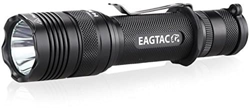 EagtacT200C2 XML2 U4 1277 Lumen Tactical Flashlight, Medium, Black, T200C2-XML2-BASE-CW