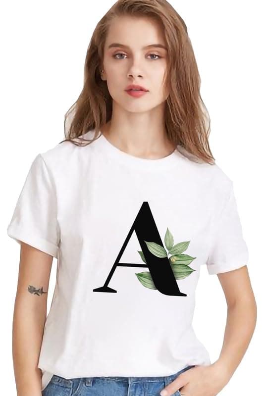 VLAM Regular Fit Graphic Print A B C D E F G H I J K L M N O P Q R S T U V W X Y Z A to Z AlphabetTshirt for Men and Women