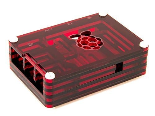 Enclosure for Raspberry Pi Stash Box 2 Case - Slice Trans Red/Black Ember (Model B+/2B)