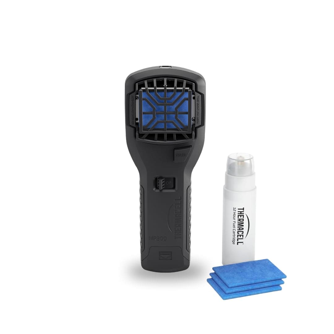 MR300 Mosquito and Midge Protector Includes 3 x 4hr Mats and 1 x 12hr Cartridge Easy to Use, Highly Effective DEET-Free No Spray 20 sq m Zone of Protection - Graphite