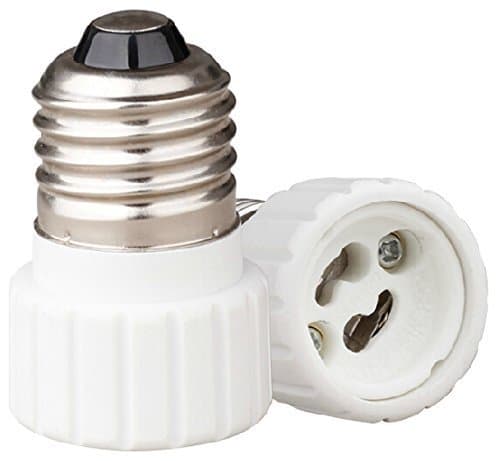 UL-Listed E26/E27 to GU10 Adapter, Medium Screw (E26/E27 Edison Screw) to GU10 Base Socket Reducer Adapter Converter, Heat-Resistant, Anti-Burning, No Fire Hazard (3-Pack)