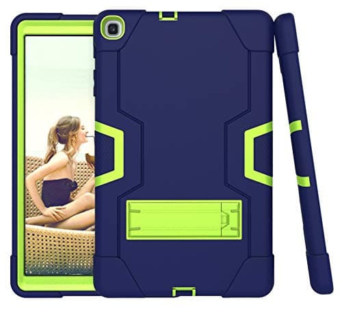 Cantis Galaxy Tab A 10.1 Case 2019 Model(SM-T510/T515),Slim Heavy Duty Shockproof Rugged Case High Impact Full Body Protective Case for Samsung Galaxy Tab A 10.1 Inch 2019 Release (navyblue+Green)