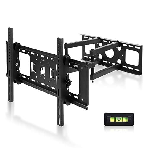 SIMBR TV Wall Mount Bracket with Full Motion Double Articulating Arm for Most 32-70 Inches LED, LCD and Plasma TVs up to VESA 600x400mm and 110 LBS, with Tilt, Swivel, and Level Adjustment