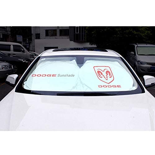 OYADM Car Windshield Sun Shade - Blocks UV Rays Foldable Sun Visor Protector, Sunshade to Keep Your Vehicle Cool Damage Free,for Dodge But not Dodge Production and Sales