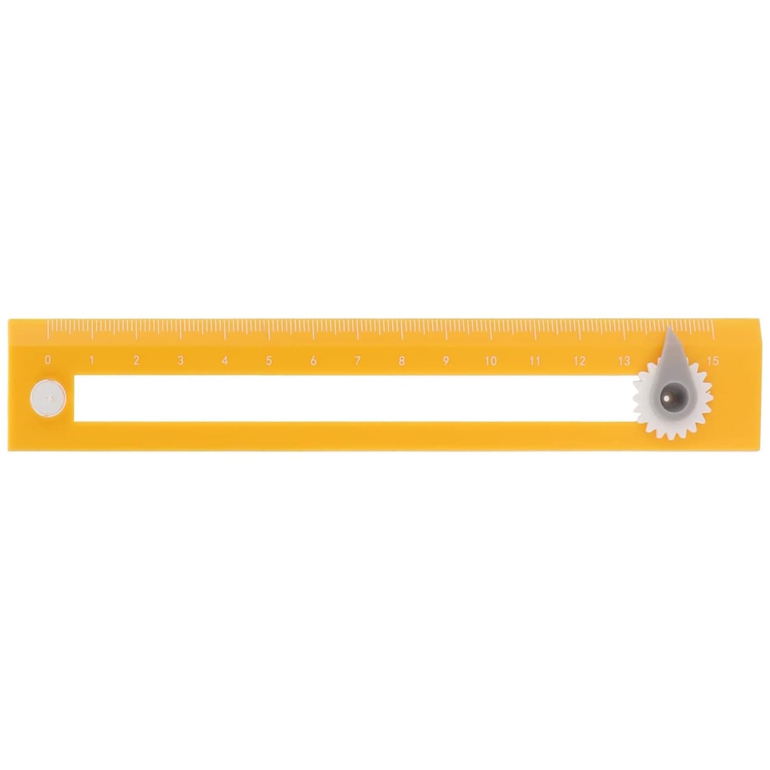 oddpod™ Multipurpose Circle Maker, Compass Ruler, Portable Scale & Compact Plastic Geometric Divider for Teachers, Artists, Designers, Architects, Engineers, and Students - Yellow