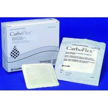 ConvaTec 403204 CarboFLEX Odor Control Dressing, Rectangle, 8" Length, 6" Width, Pack of 5