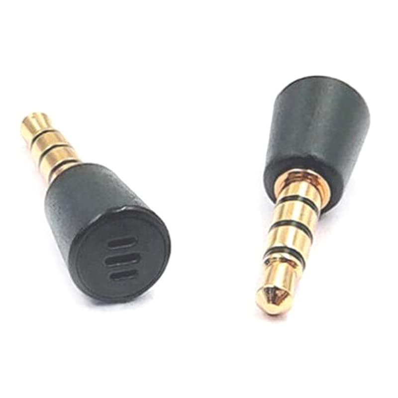 VizGiz 2 Pack PS4 Controller Microphone 3.5mm Plug 4 Pole 1/8 inch MIC Dongle for Play Station 4 Switch DSLR Camera Laptop Tablet Mobile Phone Game Player iPad WII Xbox ONE 360 PC PS3