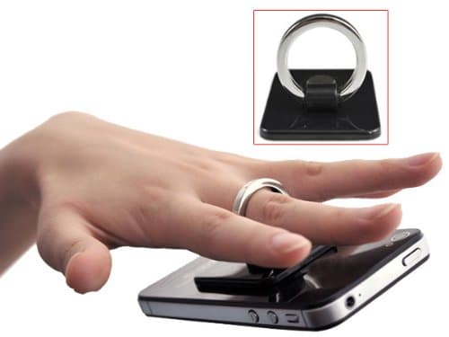 Ring Stand Holder for iPhone 5 4 iPad Mini Samsung Galaxy Note 2 N7100 Black