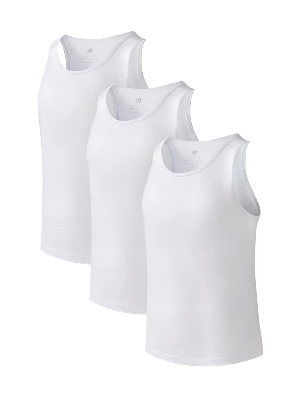 DAVID ARCHYMen's 3 Pack Micro Modal & Cotton Undershirts Soft Short Sleeve T-Shirts for Men