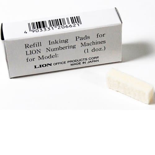 Lion Office LIOPADC Replacement Ink Pad, For C Model Machine, 12 Pads Per Box, 12 Boxes Per Carton