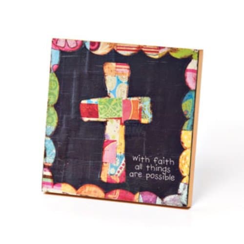 Demdaco Colorful Devotions All Things are Possible Plaque