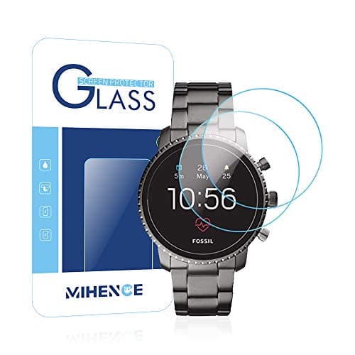 [ 2PCS ] Mihence Compatible Fossil Q Explorist HR Screen Protector, 2.5D Rounded Edges 9H Premium Real Tempered Glass Screen Protector for Fossil Q Explorist HR (Gen 4) Anti Scratch Protector
