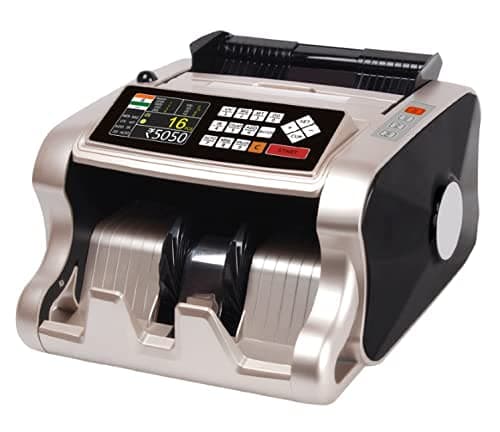 Thrifty Tech Latest Updated TT 2000 Mix Total Value Latest Updated Super Heavy Duty Note-Currency-Cash-Money-Counting Machine with Fake Note Detection For All Old/New Notes.! 1 Year Warranty (2000 Gold)