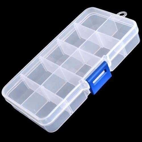 KMG Compartments False Nail Art Tips Storage Box Case