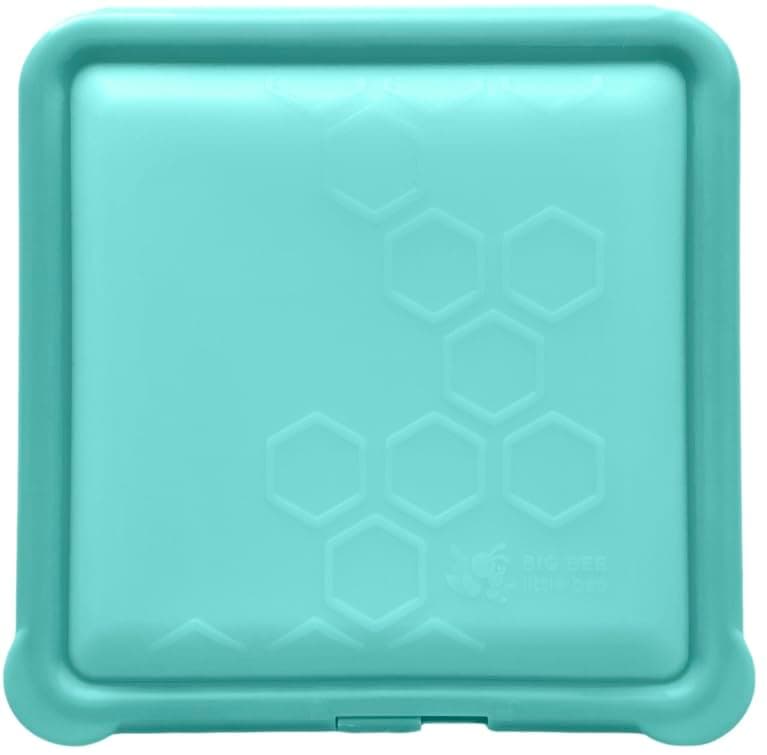 SoftShell I 2023 | Snap Close Compact Silicone Food Storage Container | For Sandwiches, Snacks, Leftovers, Microwave, Freezer, Dishwasher Safe | As Seen on Shark Tank | 7" x 7" | Aqua