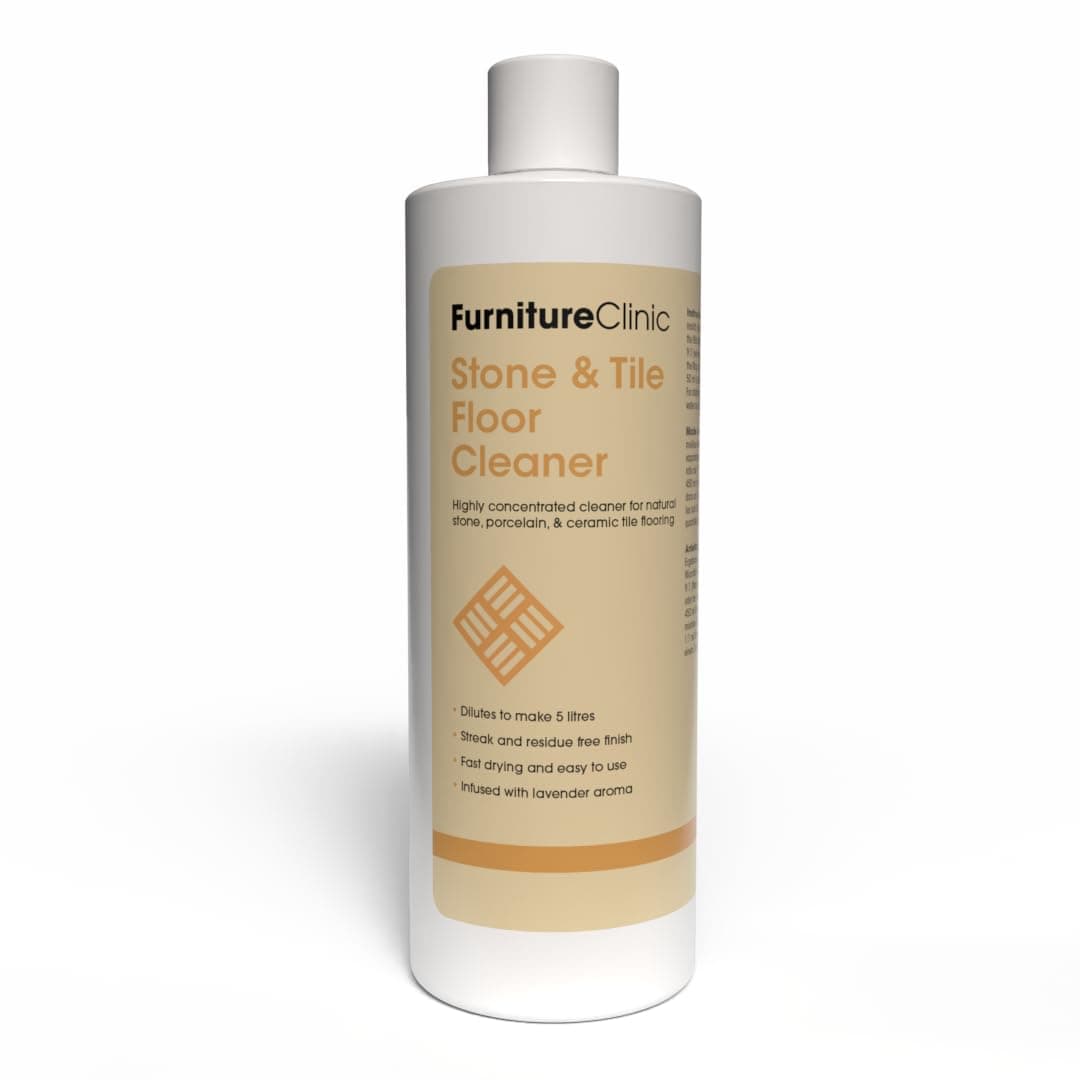 Stone & Tile Floor Cleaner - Dilutes to Make 5 Litres - Super Concentrated & Quick Drying - Infused With Lemon Aroma - For All Natural Stone, Porcelain & Ceramic Floors - 500ml