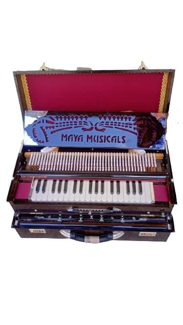 Harmonium Musical instruments 3.75 Octave 9 Scale Changer (with Coupler) Box Harmonium with 3 set of Palitana Reeds (MM/SC-BH/13/3A1)